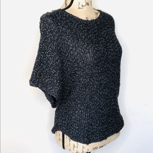 PROJECT Short Sleeve Scoop Neck Knit Sweater, Charcoal Gray - Picture 1 of 12